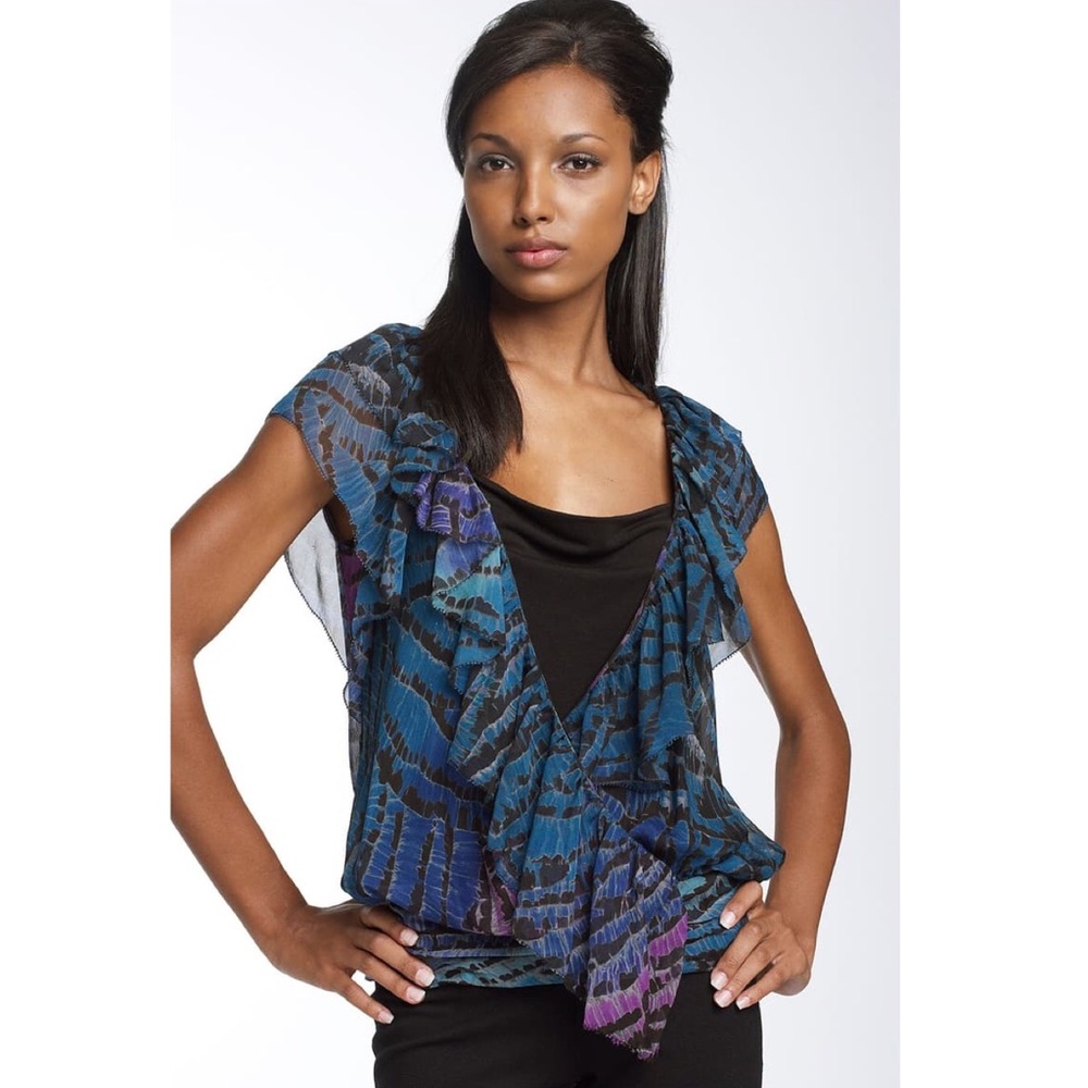 DIANE VON FURSTENBERG 'Capayate' silk Chiffon Top